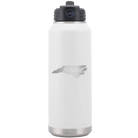 Laser etched white 32 oz vacuum insulated water bottle with 'North Carolina Home' design