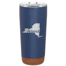 Laser etched constellation 20 oz vacuum insulated tumbler with 'New York Home' design