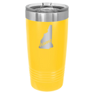 Laser etched yellow 20 oz vacuum insulated tumbler with 'New Hampshire Home' design