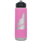 Laser etched light purple 20 oz vacuum insulated water bottle with 'New Hampshire Home' design