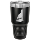 Laser etched black 30 oz vacuum insulated tumbler with 'New Hampshire Home' design