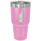 Laser etched light purple 30 oz vacuum insulated tumbler with 'New Hampshire Home' design