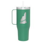 Laser etched forage 40 oz vacuum insulated tumbler mug with 'New Hampshire Home' design