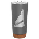 Laser etched storm gray 20 oz vacuum insulated tumbler with 'New Hampshire Home' design