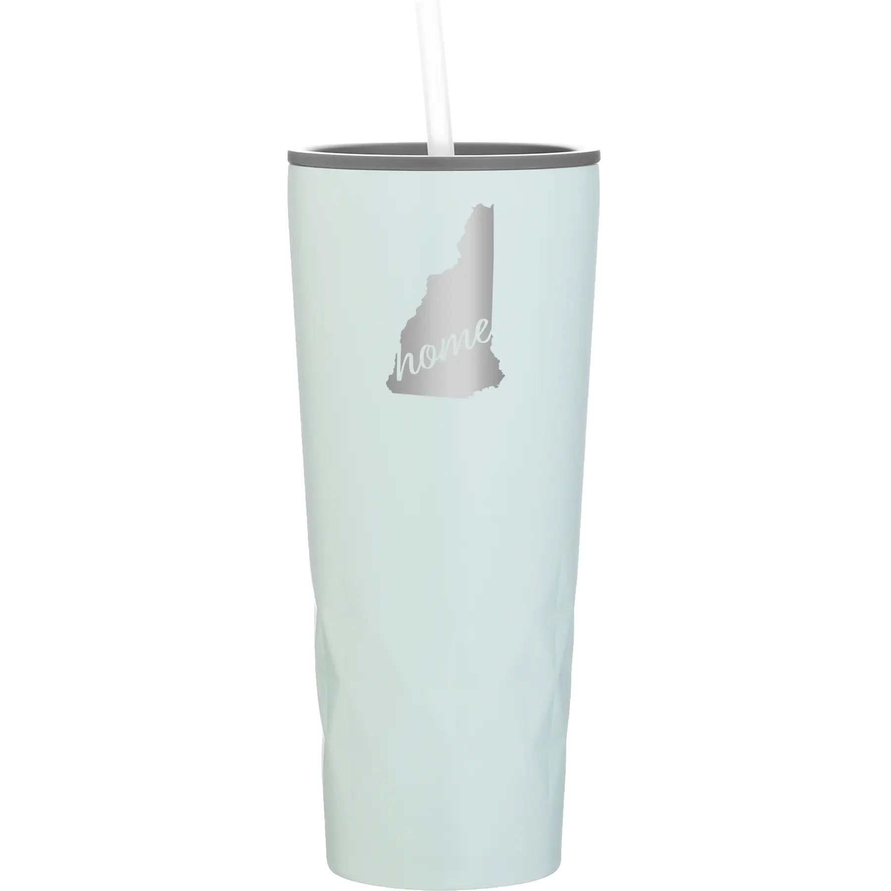 Laser etched meadow 20 oz vacuum insulated tumbler with 'New Hampshire Home' design