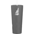 Laser etched slate 20 oz vacuum insulated tumbler with 'New Hampshire Home' design