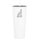 Laser etched white 20 oz vacuum insulated tumbler with 'New Hampshire Home' design