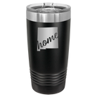 Laser etched black 20 oz vacuum insulated tumbler with 'New Mexico home' design