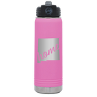Laser etched light purple 20 oz vacuum insulated water bottle with 'New Mexico home' design