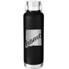 Laser etched black 24 oz vacuum insulated water bottle with 'New Mexico home' design