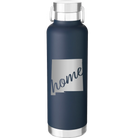 Laser etched navy 24 oz vacuum insulated water bottle with 'New Mexico home' design