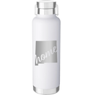 Laser etched white 24 oz vacuum insulated water bottle with 'New Mexico home' design