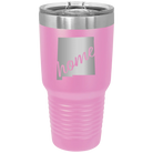 Laser etched light purple 30 oz vacuum insulated tumbler with 'New Mexico home' design