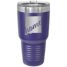 Laser etched purple 30 oz vacuum insulated tumbler with 'New Mexico home' design