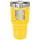 Laser etched yellow 30 oz vacuum insulated tumbler with 'New Mexico home' design