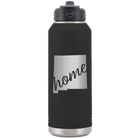 Laser etched black 32 oz vacuum insulated water bottle with 'New Mexico home' design