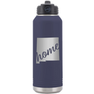 Laser etched navy 32 oz vacuum insulated water bottle with 'New Mexico home' design