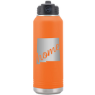 Laser etched orange 32 oz vacuum insulated water bottle with 'New Mexico home' design