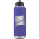 Laser etched purple 32 oz vacuum insulated water bottle with 'New Mexico home' design