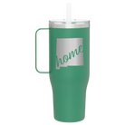 Laser etched forage 40 oz vacuum insulated tumbler mug with 'New Mexico home' design