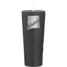 Laser etched black 20 oz vacuum insulated tumbler with 'New Mexico home' design
