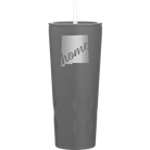 Laser etched slate 20 oz vacuum insulated tumbler with 'New Mexico home' design
