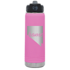 Laser etched light purple 20 oz vacuum insulated water bottle with 'Nevada Home' design