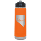 Laser etched orange 20 oz vacuum insulated water bottle with 'Nevada Home' design