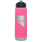 Laser etched pink 20 oz vacuum insulated water bottle with 'Nevada Home' design