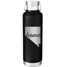 Laser etched black 24 oz vacuum insulated water bottle with 'Nevada Home' design
