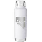 Laser etched white 24 oz vacuum insulated water bottle with 'Nevada Home' design