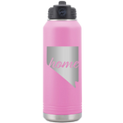 Laser etched light purple 32 oz vacuum insulated water bottle with 'Nevada Home' design