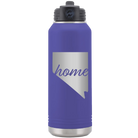 Laser etched purple 32 oz vacuum insulated water bottle with 'Nevada Home' design