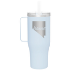 Laser etched landfall 40 oz vacuum insulated tumbler mug with 'Nevada Home' design
