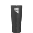 Laser etched black 20 oz vacuum insulated tumbler with 'Nevada Home' design
