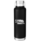 Laser etched black 24 oz vacuum insulated water bottle with 'Nebraska Home' design
