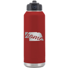 Laser etched maroon 32 oz vacuum insulated water bottle with 'Nebraska Home' design