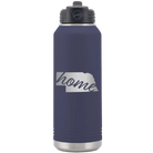 Laser etched navy 32 oz vacuum insulated water bottle with 'Nebraska Home' design