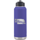 Laser etched purple 32 oz vacuum insulated water bottle with 'Nebraska Home' design
