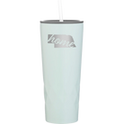 Laser etched meadow 20 oz vacuum insulated tumbler with 'Nebraska Home' design