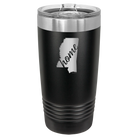 Laser etched black 20 oz vacuum insulated tumbler with 'Mississippi Home' design