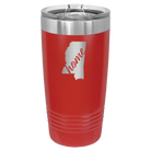 Laser etched red 20 oz vacuum insulated tumbler with 'Mississippi Home' design