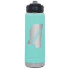 Laser etched teal 20 oz vacuum insulated water bottle with 'Mississippi Home' design