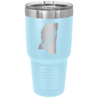 Laser etched light blue 30 oz vacuum insulated tumbler with 'Mississippi Home' design