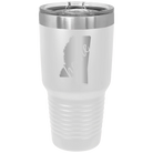 Laser etched white 30 oz vacuum insulated tumbler with 'Mississippi Home' design