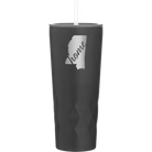 Laser etched black 20 oz vacuum insulated tumbler with 'Mississippi Home' design
