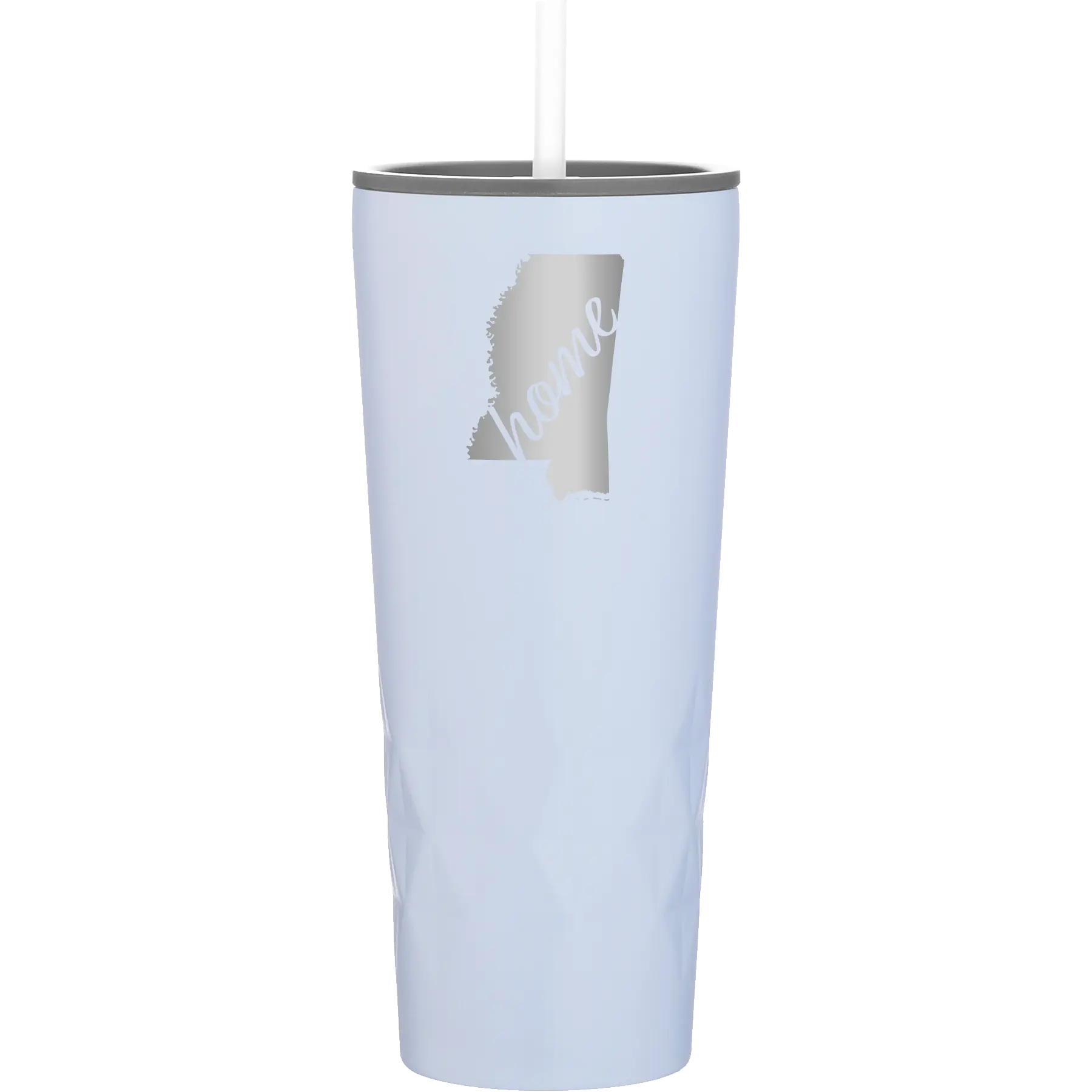Laser etched landfall 20 oz vacuum insulated tumbler with 'Mississippi Home' design