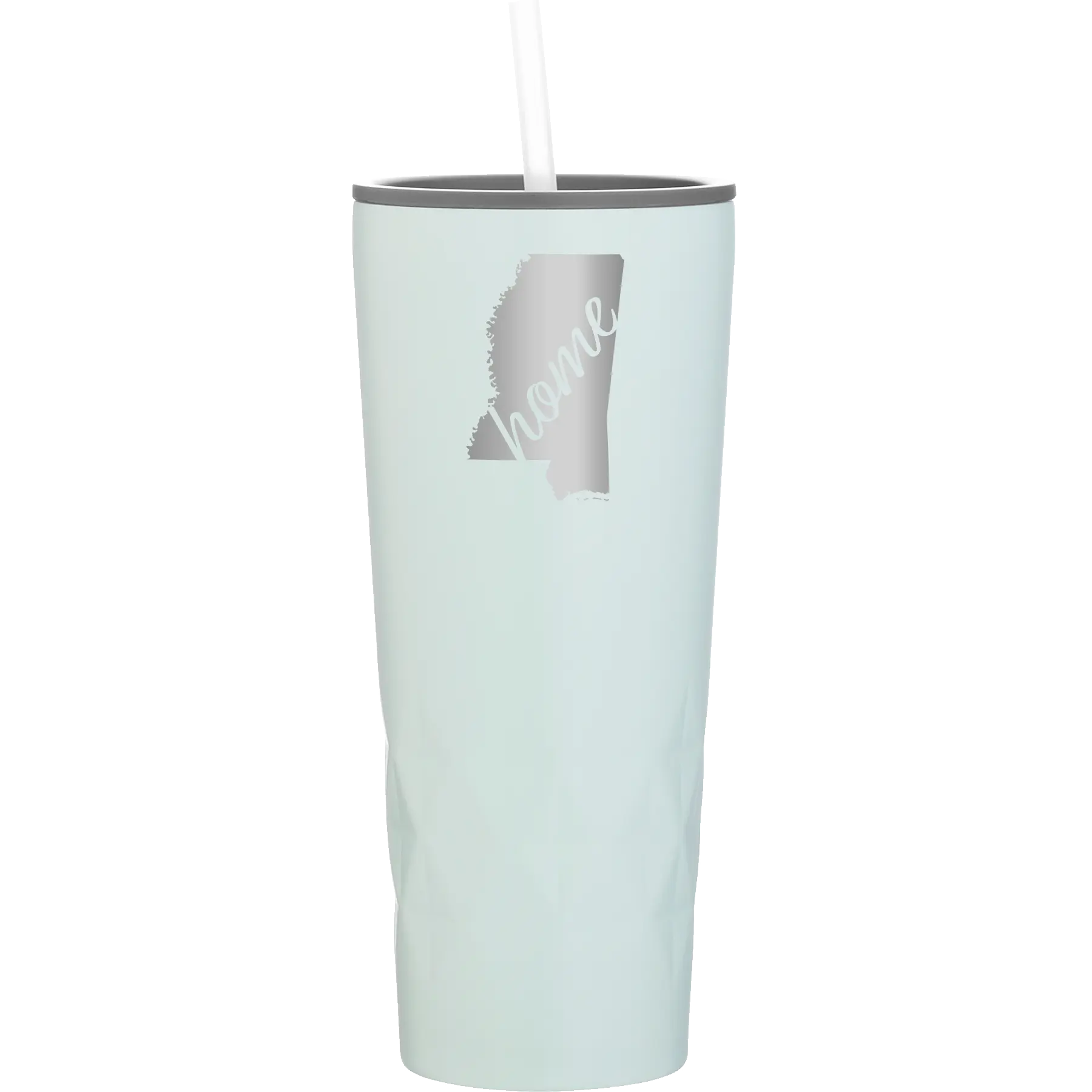 Laser etched meadow 20 oz vacuum insulated tumbler with 'Mississippi Home' design