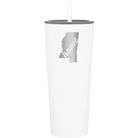 Laser etched white 20 oz vacuum insulated tumbler with 'Mississippi Home' design