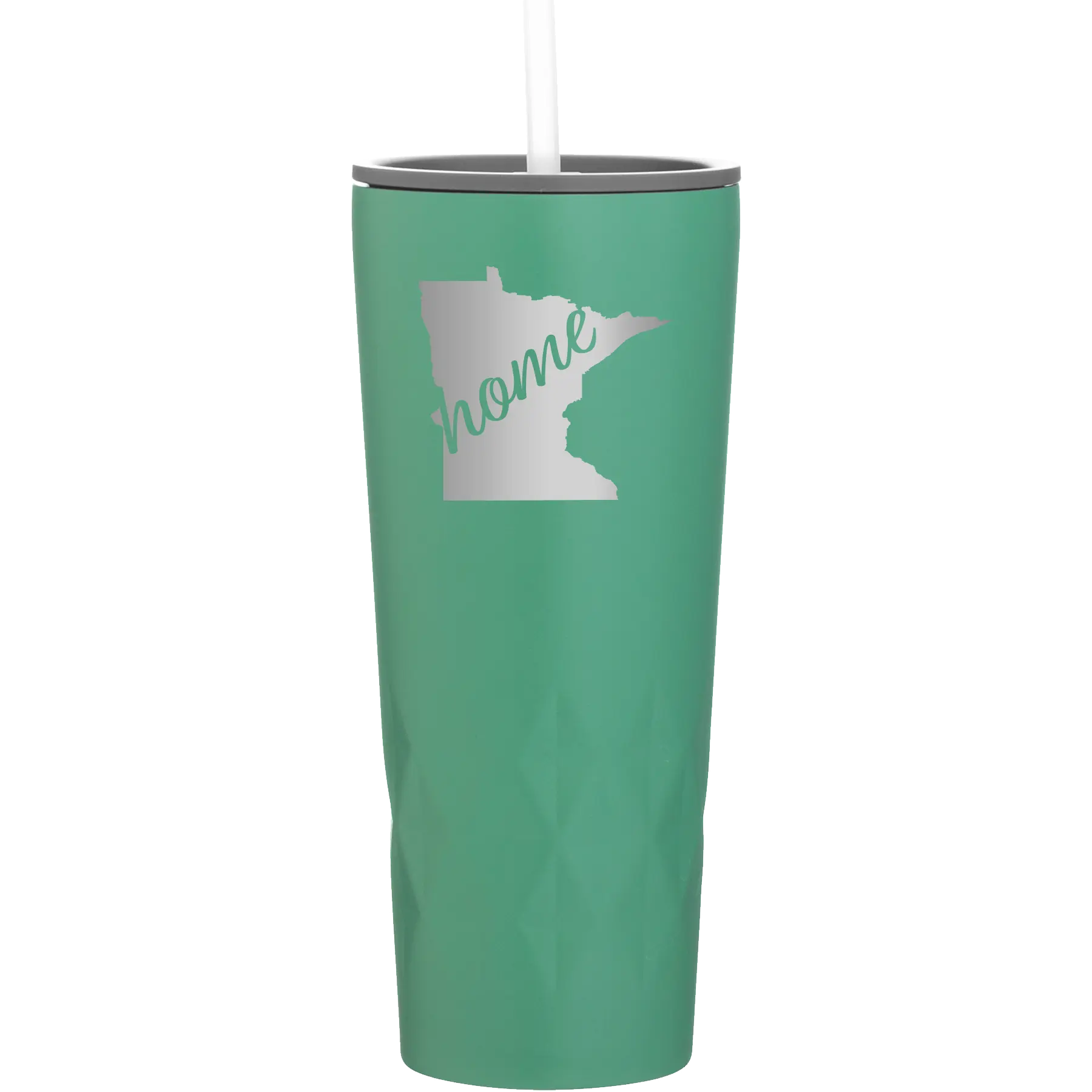 Laser etched forage 20 oz vacuum insulated tumbler with 'Minnesota Home' design